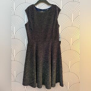 Ava & Yelly Girl's Shimmery Black/Silver Dress size 10